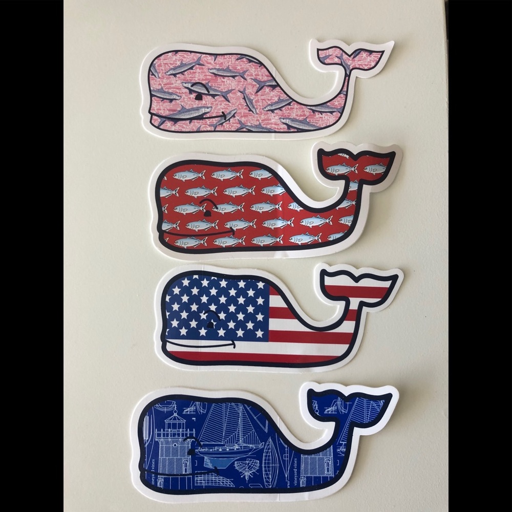 4 Vineyard Vines Summer Stickers